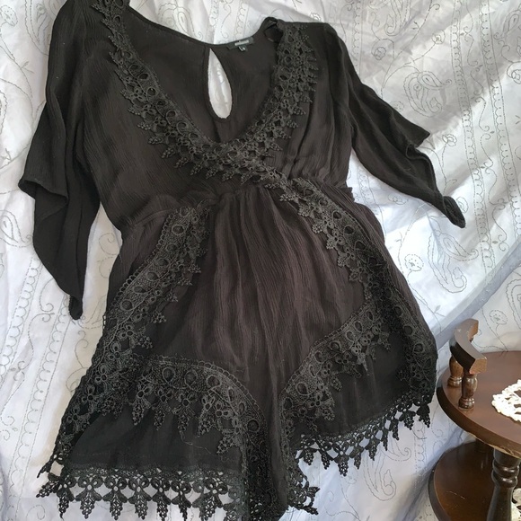 Ambiance Other - Ambiance Gauzy Black Romper
